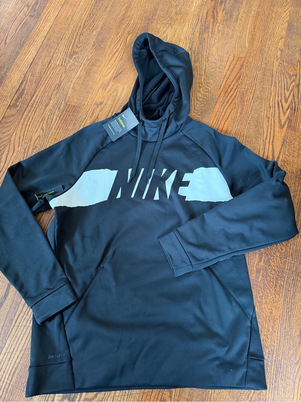 Nike Black Hoodie with White Graphic Logo